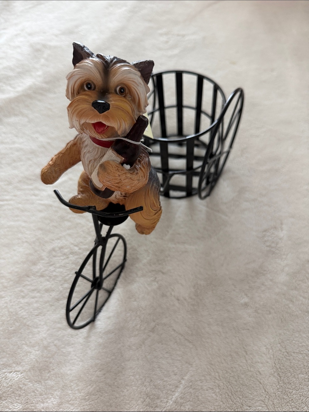 Yorkshire Terrier on Bicycle bottle display